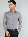Raymond Men Printed Formal Black Shirt