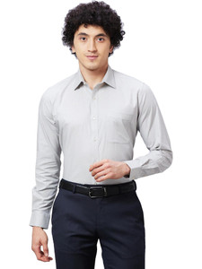 Raymond Men Self Design Formal Grey Shirt