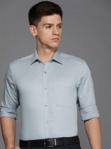 Raymond Men Self Design Formal Grey Shirt
