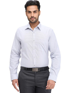 Raymond Men Self Design Formal Grey Shirt