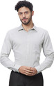 Raymond Men Self Design Formal Grey Shirt