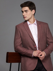Raymond Men Self Design Single Breasted Casual