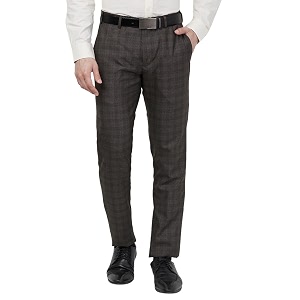Raymond Men Slim Fit Checks Pattern Poly