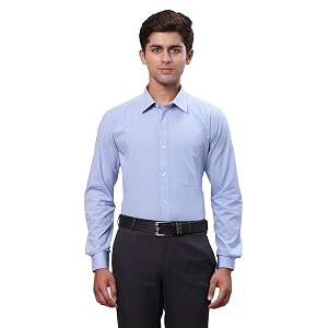 Raymond Men Slim Fit Checks Pattern Pure