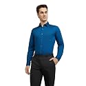 Raymond Men Slim Fit Dobby Pattern Pure Cotton Semi Cut Away Collar Full Sleeve Formal Shirt