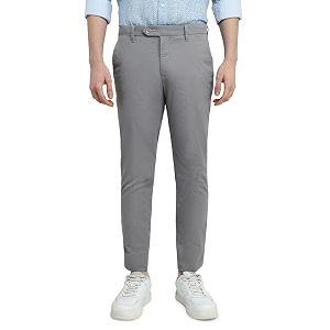 Raymond Men Slim Fit Solid Pattern Cotton