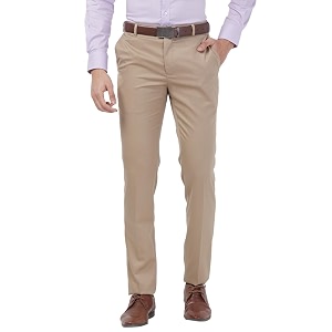 Raymond Men Slim Fit Solid Pattern Poly