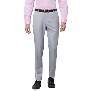 Raymond Men Slim Fit Solid Pattern Poly