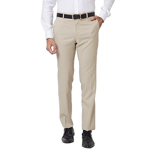 Raymond Men Slim Fit Structure Pattern Poly