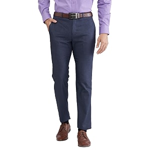 Raymond Men Slim Fit Structure Pattern Polyester