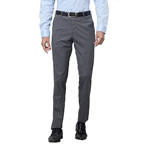Raymond Mens Slim Fit Mid Rise Structure