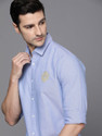 Raymond Men Solid Casual Light Blue Shirt