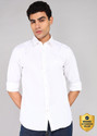Raymond Men Solid Casual White Shirt