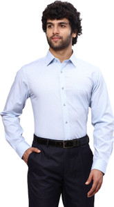 Raymond Men Solid Formal Blue Shirt
