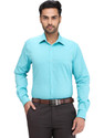 Raymond Men Solid Formal Blue Shirt