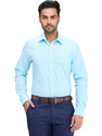 Raymond Men Solid Formal Blue Shirt