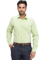 Raymond Men Solid Formal Green Shirt