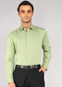 Raymond Men Solid Formal Green Shirt