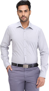 Raymond Men Solid Formal Grey Shirt