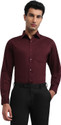 Raymond Men Solid Formal Maroon Shirt
