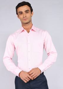 Raymond Men Solid Formal Red Shirt