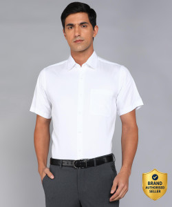 Raymond Men Solid Formal White Shirt