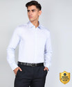 Raymond Men Striped Formal Blue Shirt