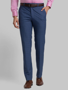 Raymond Regular Fit Men Blue Trousers