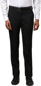 Raymond Slim Fit Men Black Trousers
