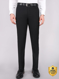 Raymond Slim Fit Men Black Trousers