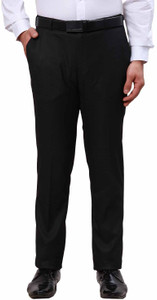 Raymond Slim Fit Men Black Trousers