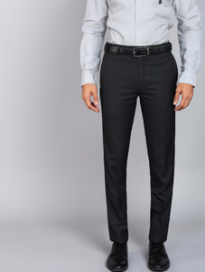 Raymond Slim Fit Men Black Trousers