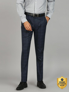 Raymond Slim Fit Men Blue Trousers