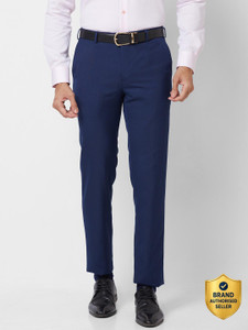 Raymond Slim Fit Men Dark Blue Trousers