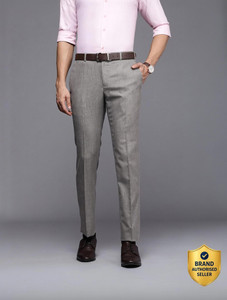 Raymond Slim Fit Men Grey Trousers