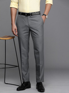 Raymond Slim Fit Men Grey Trousers