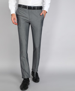 Raymond Slim Fit Men Grey Trousers