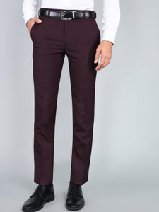 Raymond Slim Fit Men Maroon Trousers
