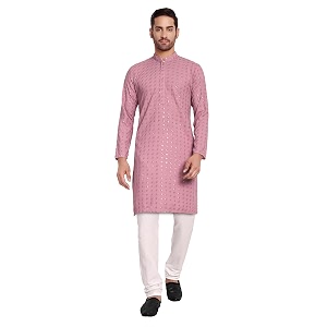 Rayon Ethnic Wear Full Chikankari Sequin Embroidery