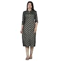 Rayon Knee Length Printed Straight Kurti for