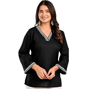 Rayon Solid Straight Kurti Top for Women