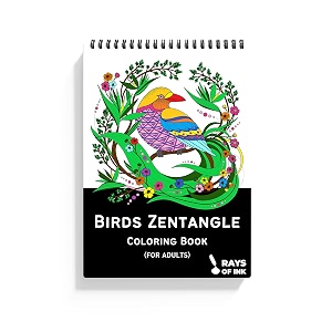 rays of ink birds coloring book for adults  ideal for relaxing amp meditation  stress relieving birds designs  120 gsm thick paper