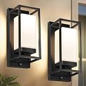 RAYVO Dusk to Dawn Outdoor Wall Lights 2 Pack, LED Bulb Included, E26 Base