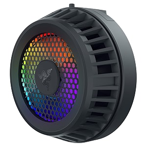 razer phone cooler chroma available for iphone amp android - universal clamp - advanced smartphone cooling technology - 7-blade fan - 12 rgb leds - usb type