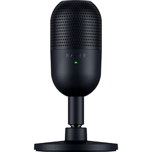 razer seiren v3 mini usb microphone condenser mic - supercardioid pickup pattern - tap-to-mute sensor with led indicator - shock absorber - ultra compact 