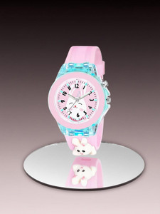 razyloo 3d cartoon analog beautiful glowing lights wrist watch for unisex with fun design adjustable strap analog watch  - for boys  girls