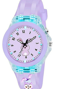 razyloo 3d cartoon analog beautiful glowing lights wrist watch for unisex with fun design adjustable strap analog watch  - for boys  girls