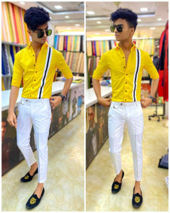 rbb cotton blend solid shirt  trouser fabric
