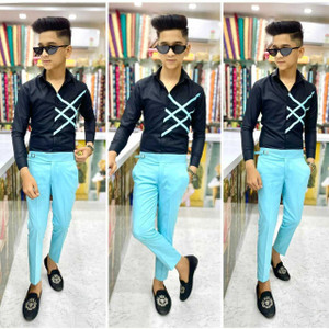 rbb cotton blend solid shirt  trouser fabric