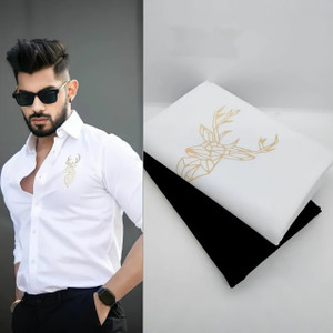 rbb cotton blend solid shirt  trouser fabric